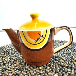 Hues N Brews Teapot for one Brown espresso Java Mocha (C36)**